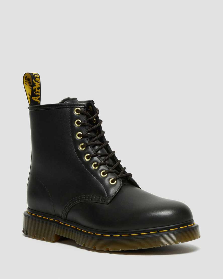 Dr. Martens 1460 DM's Wintergrip Lær Snørestøvler Dame Svart [1678YRFDS]